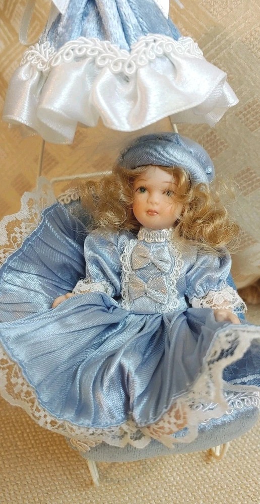 Victorian Style Christmas Ornaments Set of 2 NWOT Removable Doll Decor