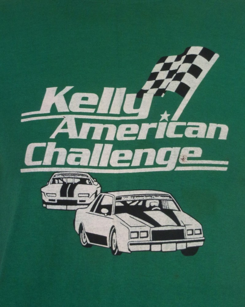 vintage 80s single stitch Kelly American Challenge T-Shirt Cars Racing thin M