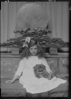 Photo:New York City NY Florence Burden with Dog Portrait 1910s