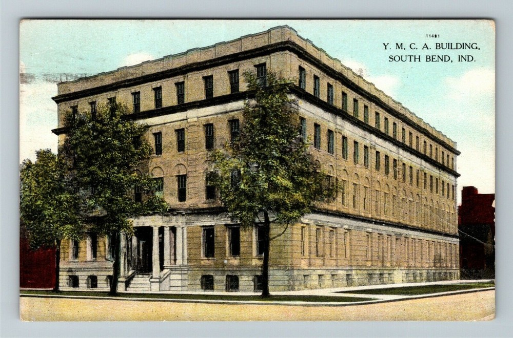 South Bend Indiana, Y.M.C.A. BUILDING, Exterior, c1908 Vintage Postcard