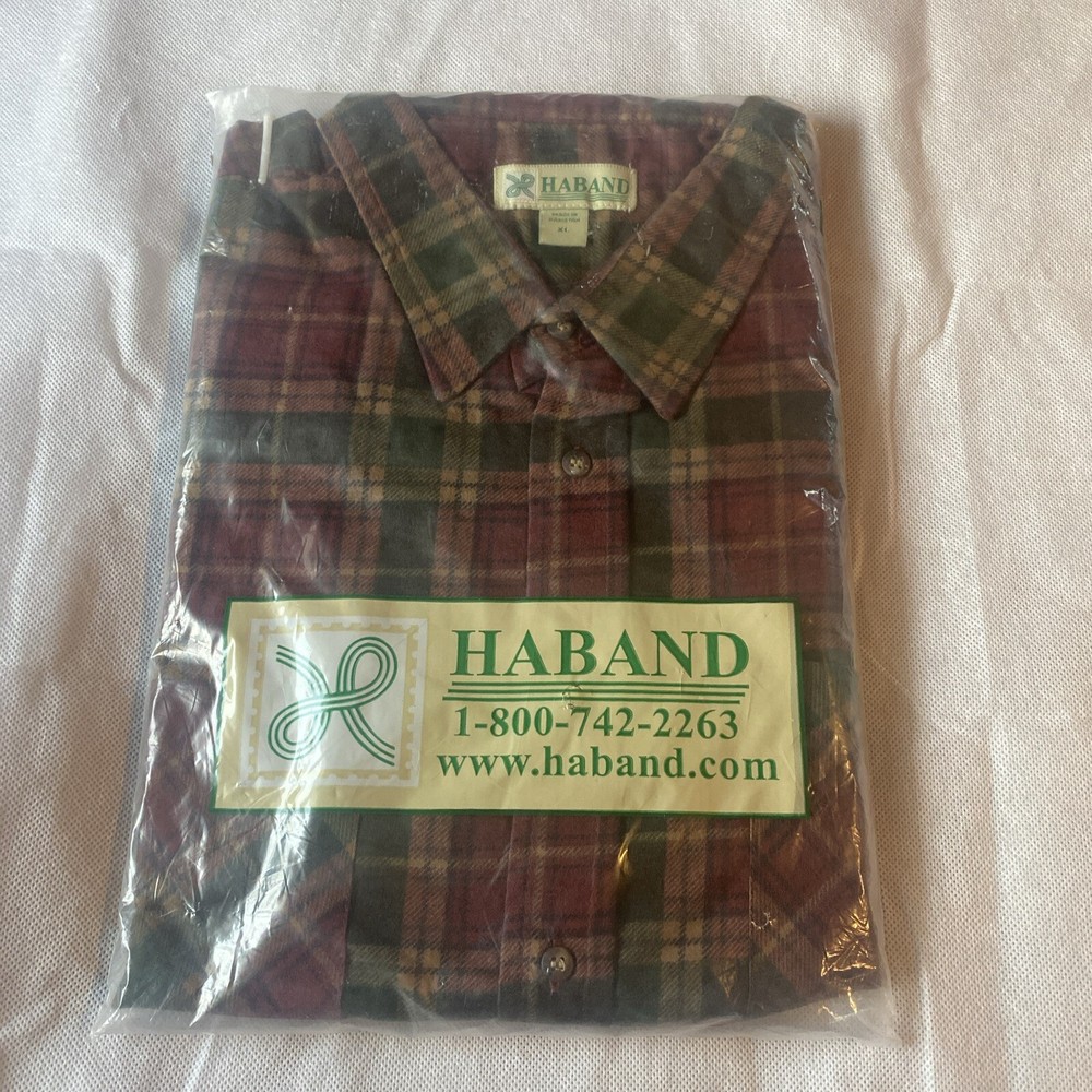 Haband Long Sleeve Men’s Shirt - Size XL Long Sleeve Plaid Flannel