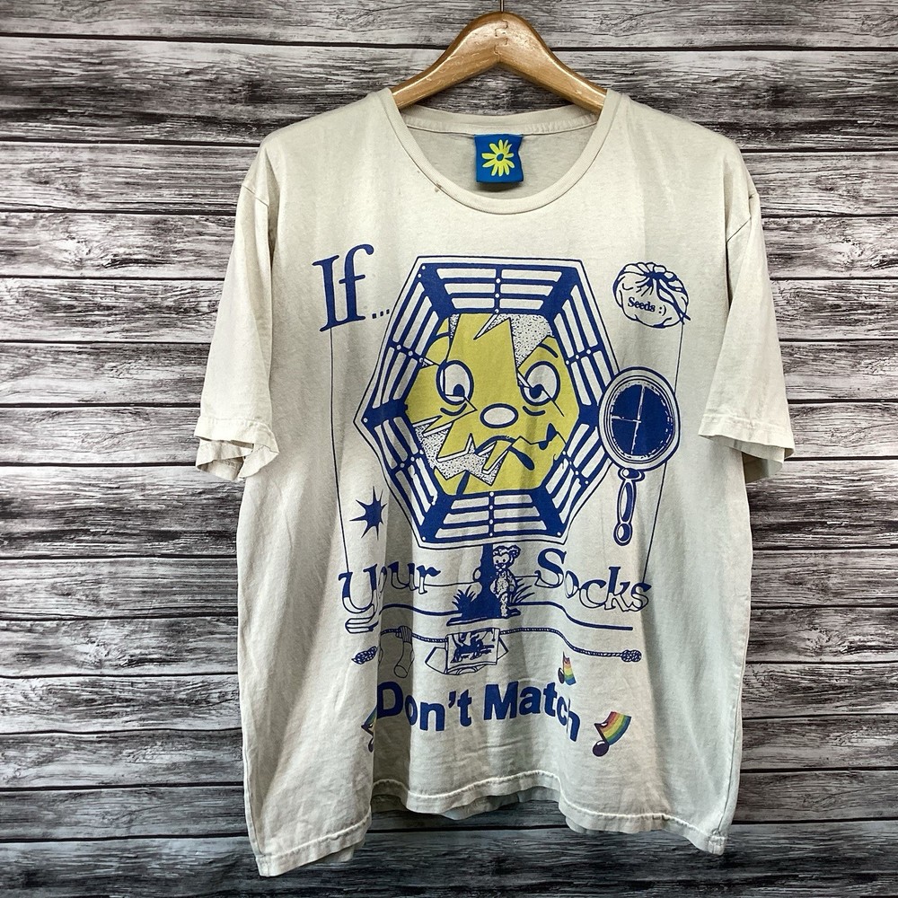 Online Ceramics Shirt Mens XL White If Your Socks Don't Match Graphic Tee AOP