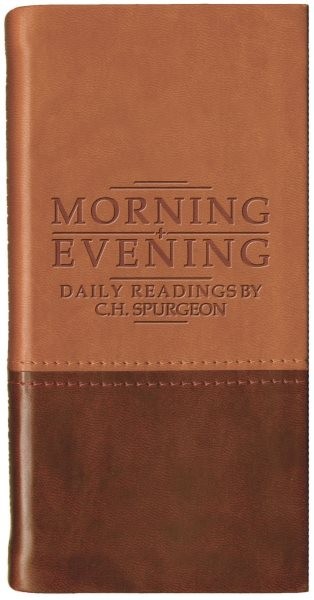 Morning & Evening Devotional by Spurgeon – Matt Tan/Burgundy Imitation Leather Edition