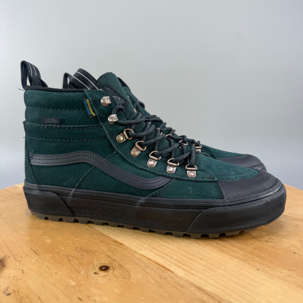 Vans SK8-HI MTE Mens Size 8 Waterproof Scarab Green Black Hiking Sneaker NEW