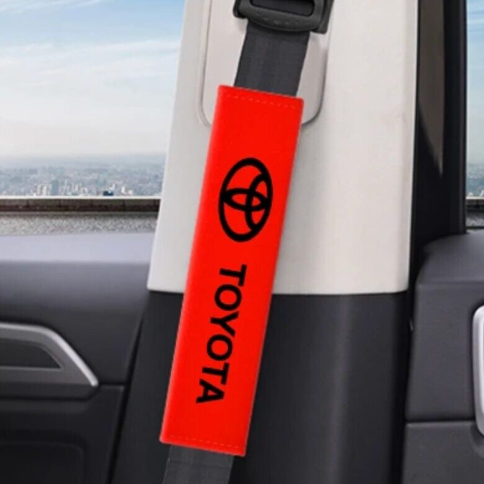 2pcs  Toyota Car Seat Belt Cotton Safety Shoulder Cover Breathable Protection