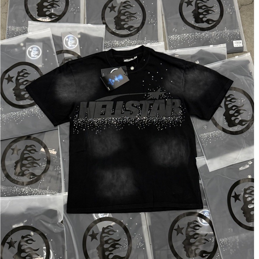 Black Hellstar Tee NEW Cool Graphic T-Shirt