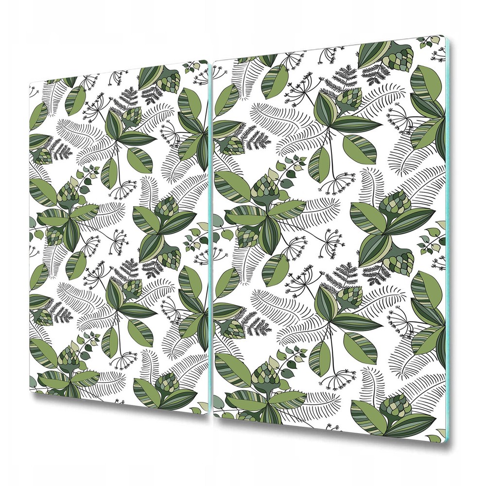 Glass Chopping Board Utensil Board Jungle Vector | Botanical Soft | 2x30x52