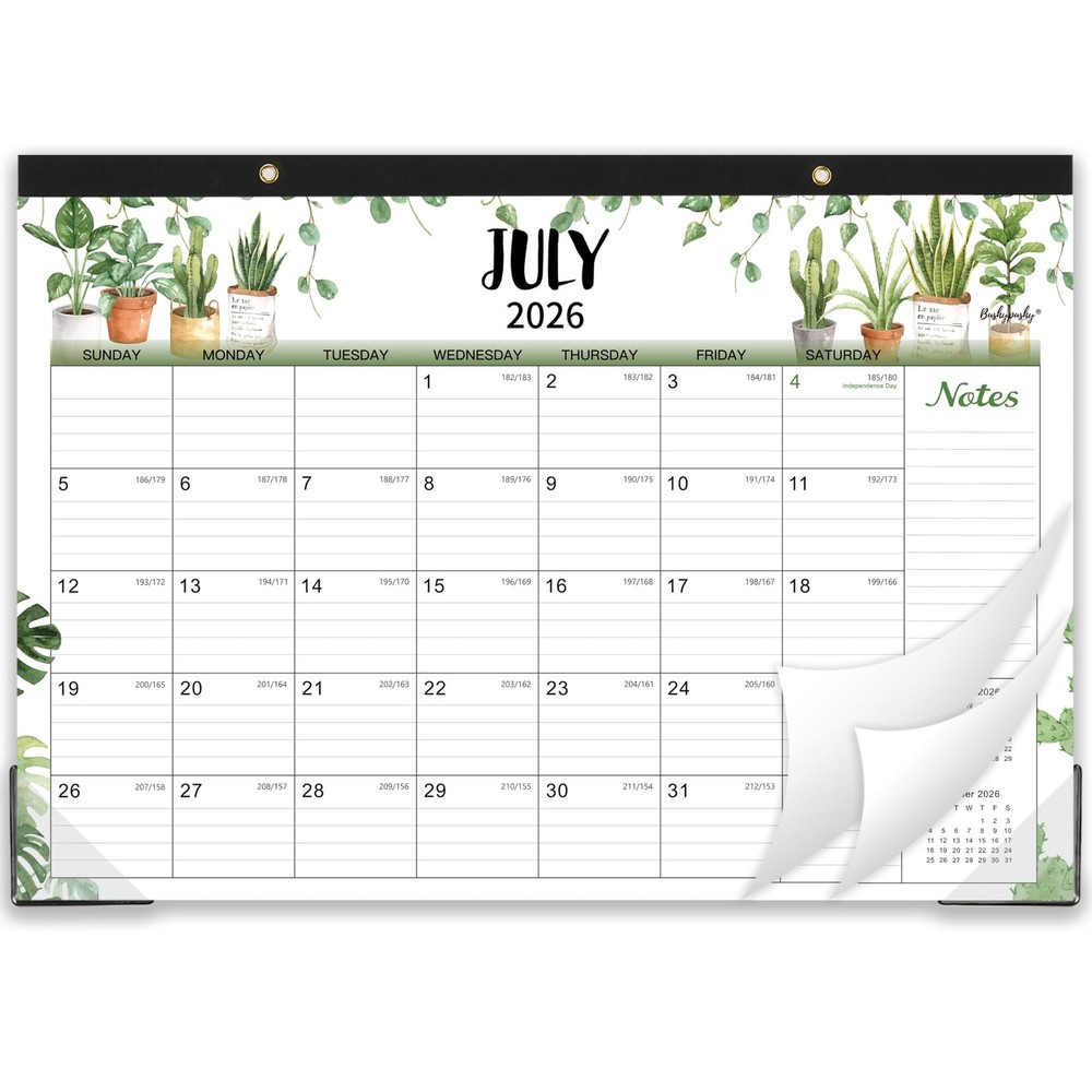 Desk Calendar 2026-2027 - 2026-2027 Desk Calendar, 18 Monthly Desk/Wall Calen...