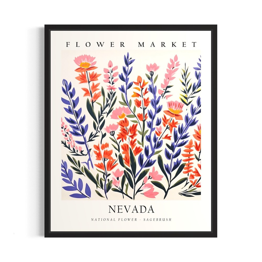 Nevada Flower Market Poster Art Print Botanical Collection For Bedroom Wall Art