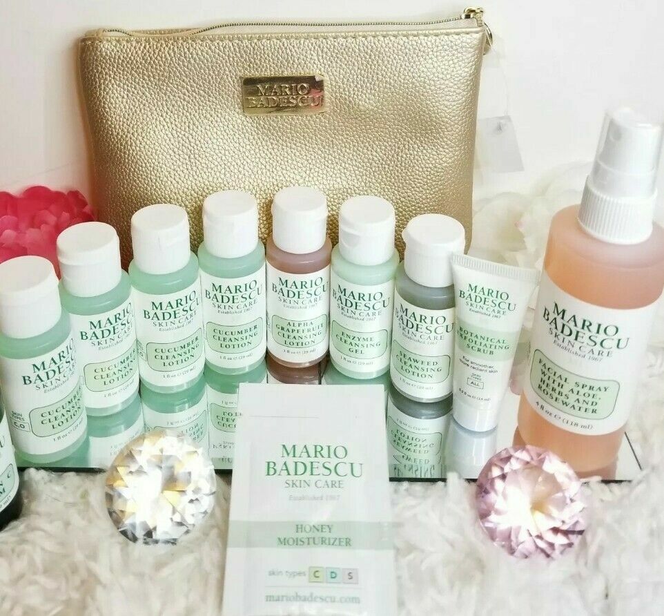 Mario Badescu Facial Spray, Cucumber Cleansing Lotion, Enzyme Cleansing Gel 11PC