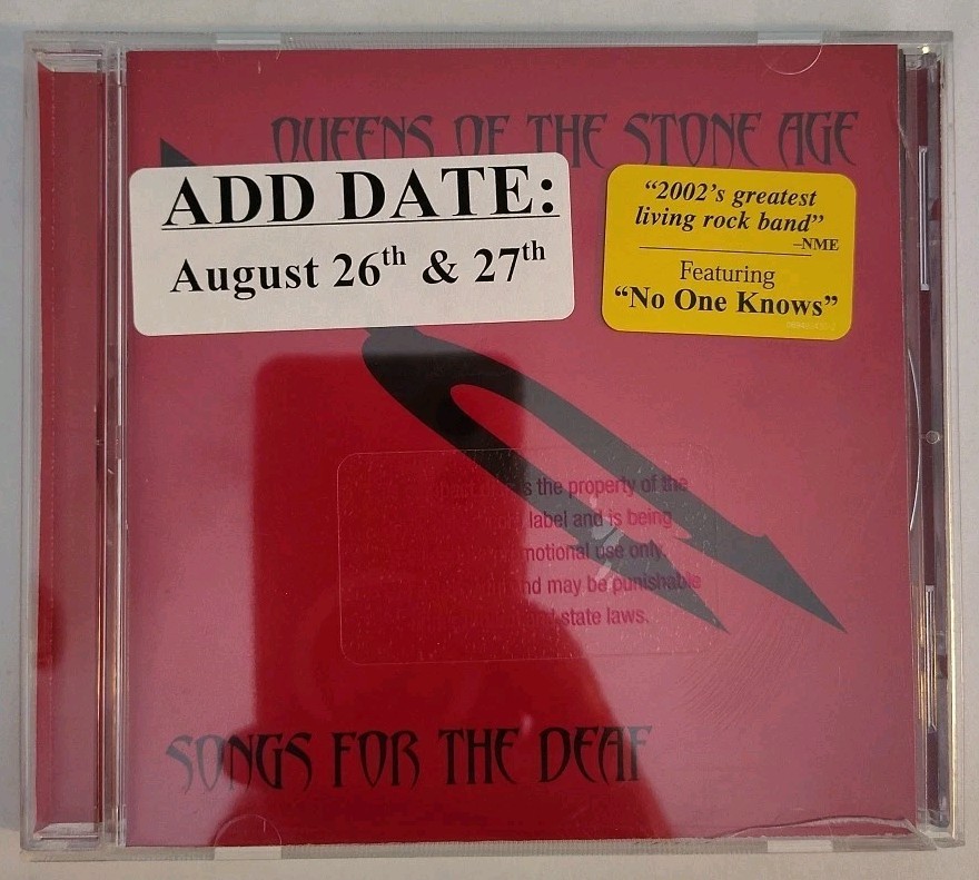 Songs for the Deaf by Queens of the Stone Age (CD, 2002) Ultra Rare Radio Promo