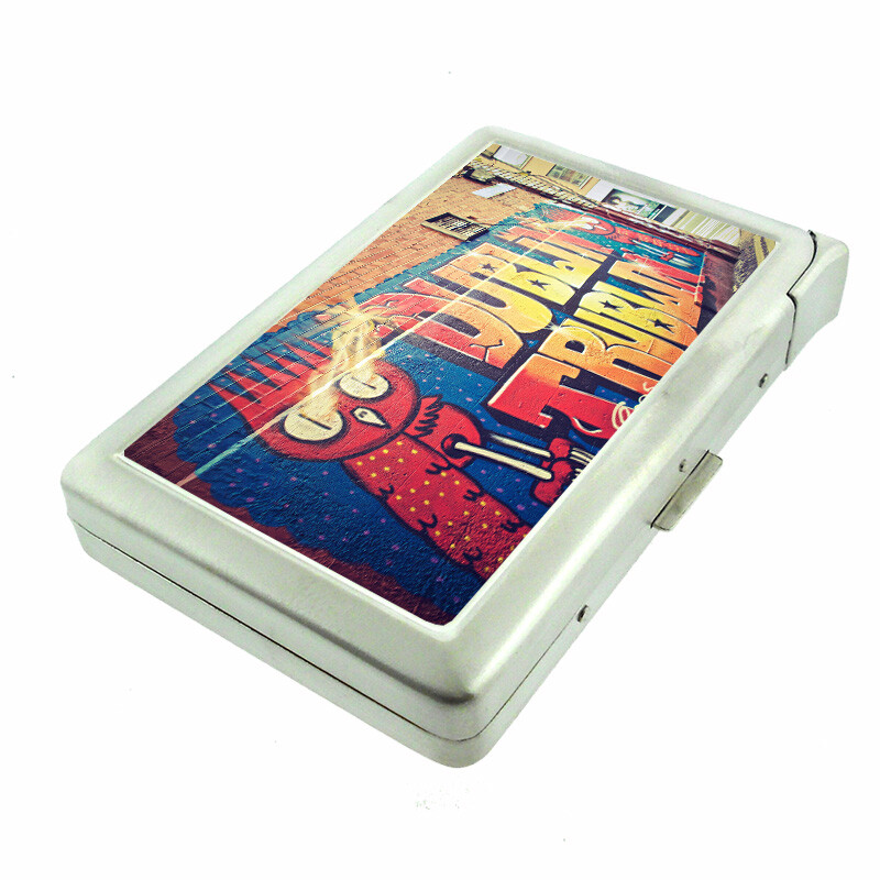 Dublin Trublin EM1 100 Metal Cigarette Case with Lighter Wallet  