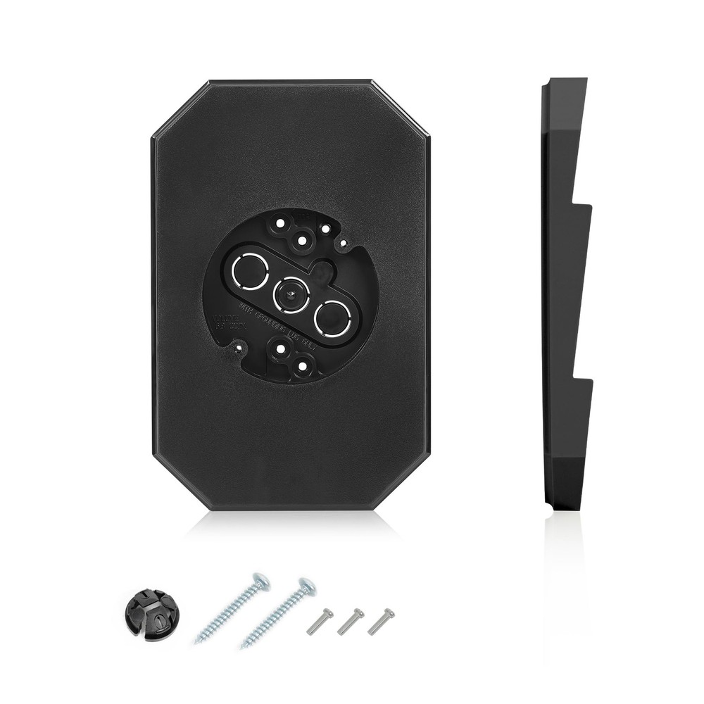 Siding Mounting Kit, Black Outdoor Light Mounting Block with Built-in Box,