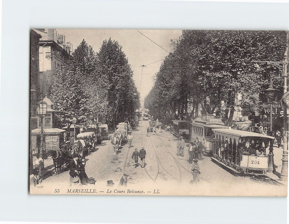 Postcard Cours Belsunce Marseille France