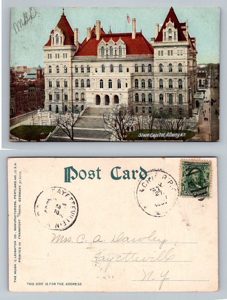 Albany, NY-New York, State Capitol Building Government Landmark Vintage Postcard
