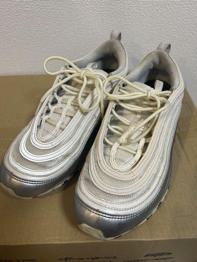Nike Air Max 97 White Silver Mens Size 10 Running Shoes
