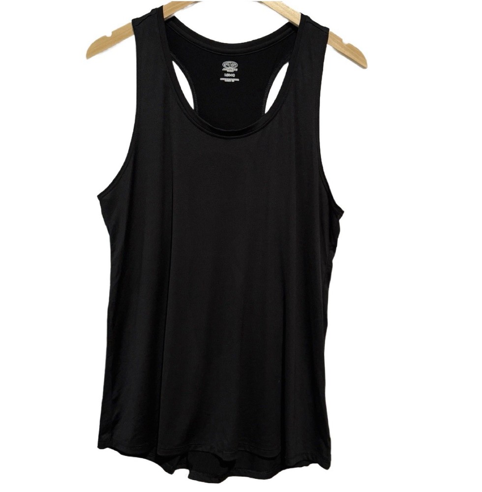 Athletic Works Size L 12-14 Tank Top Racerback Black Driworks Activewear