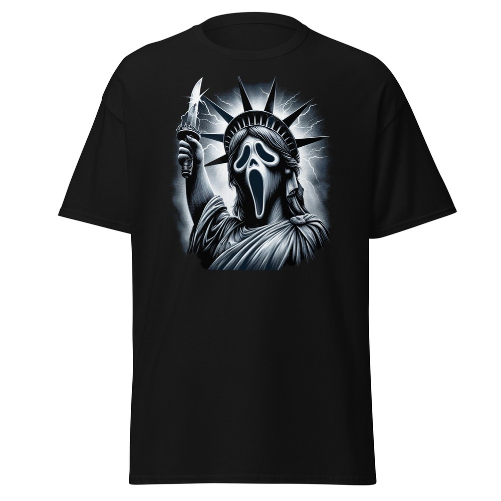 Ghostface Scream of Liberty Horror Movie T-Shirt