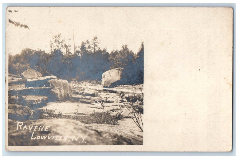 c1905 View Of Ravine Lowville New York NY Unposted Vintage RPPC Photo Postcard