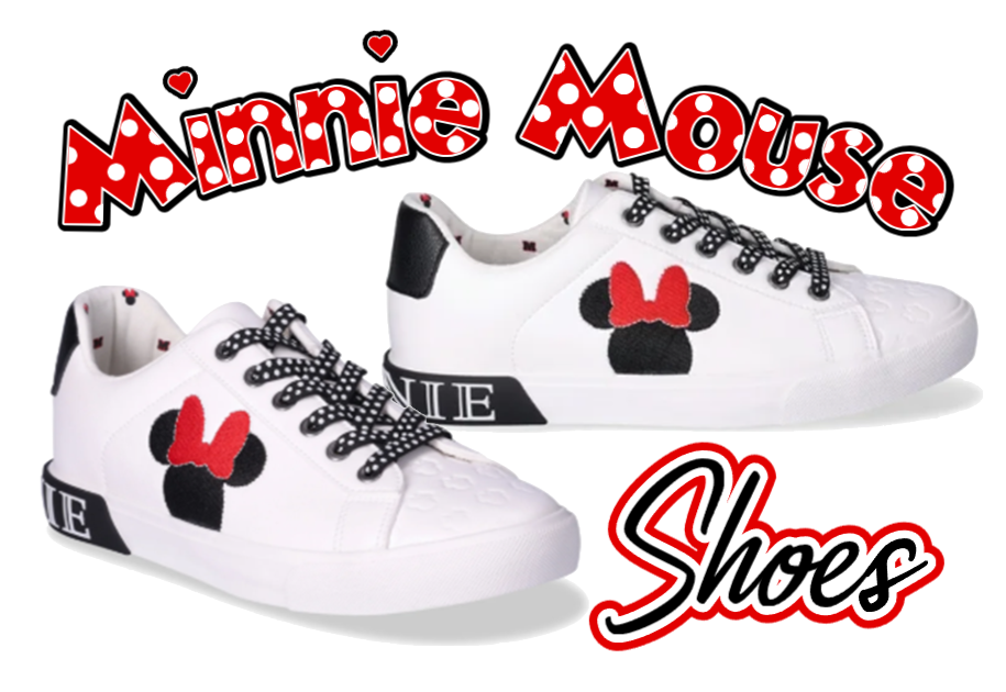 NEW Minnie Mouse Disneyland Shoes with Mickey Collector Bag for Women