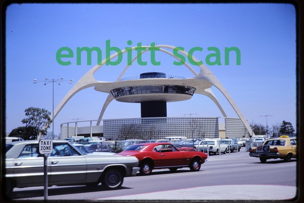Original Slide, Theme Building at LAX Los Angeles International Airport, 1967