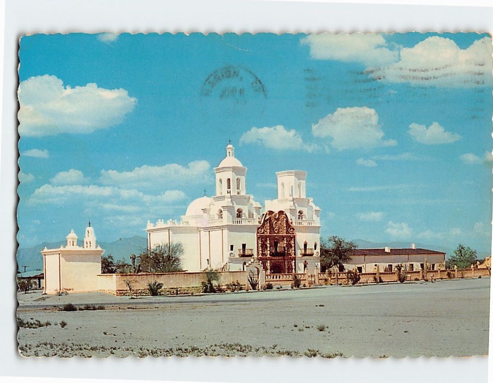 Postcard San Xavier Mission Tucson Arizona USA