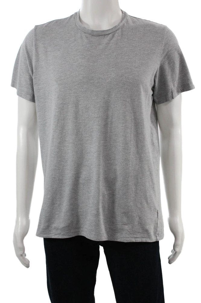 Velvet by Graham & Spencer Mens Gray Crew Neck Short Sleeve T-Shirt Size LFree Shipping in US $100+ Orders | $6.95 Orders Below