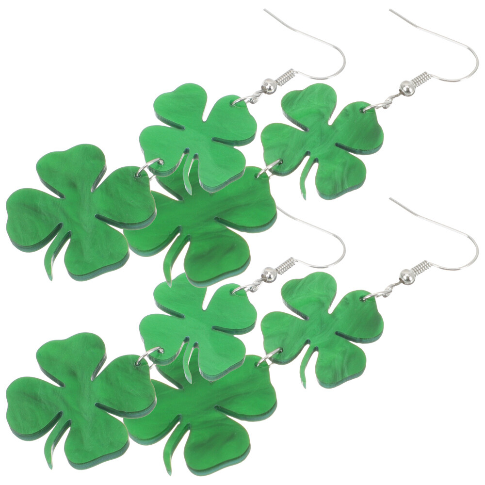 2 Pairs St Day Earrings Formal Novelty Miss