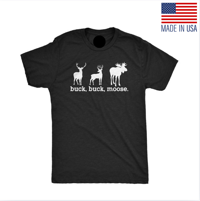 Mens Buck Moose T Shirt Funny Deer Hunting Elk Hunter Joke Tee for Guys