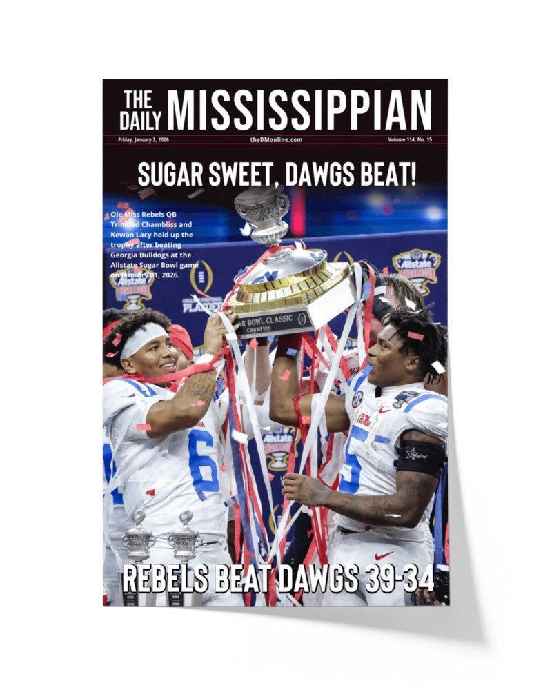 2026 Ole Miss Beats Georgia 39–34 Sugar Bowl Poster Print
