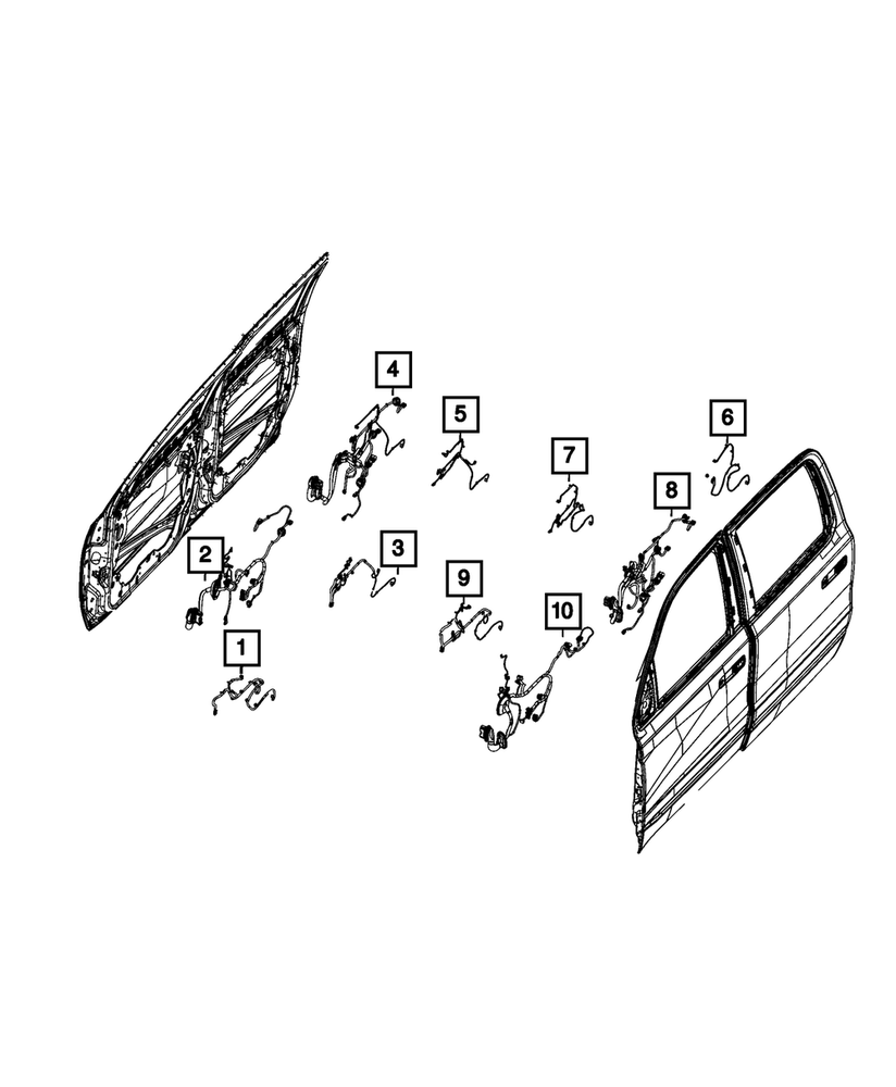 Genuine Mopar Rear Door Wiring 68564163AB