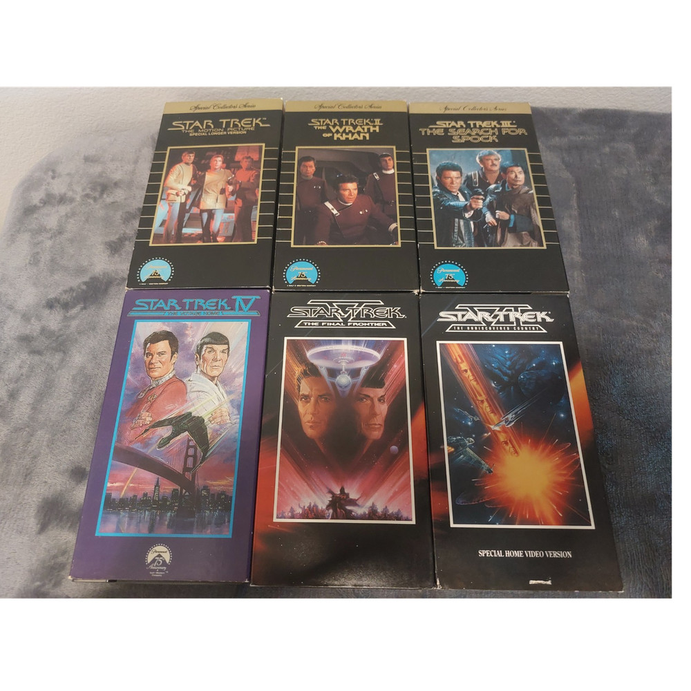 Paramount Star Trek I-VI VHS Lot 6 Tapes NTSC PG English Sci-Fi Space Opera