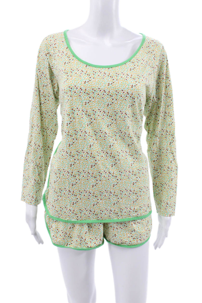Cosabella Womens Floral Pima Cotton Scoop Neck Pajama Set Long Sleeve Size MFree Shipping in US $100+ Orders | $6.95 Orders Below
