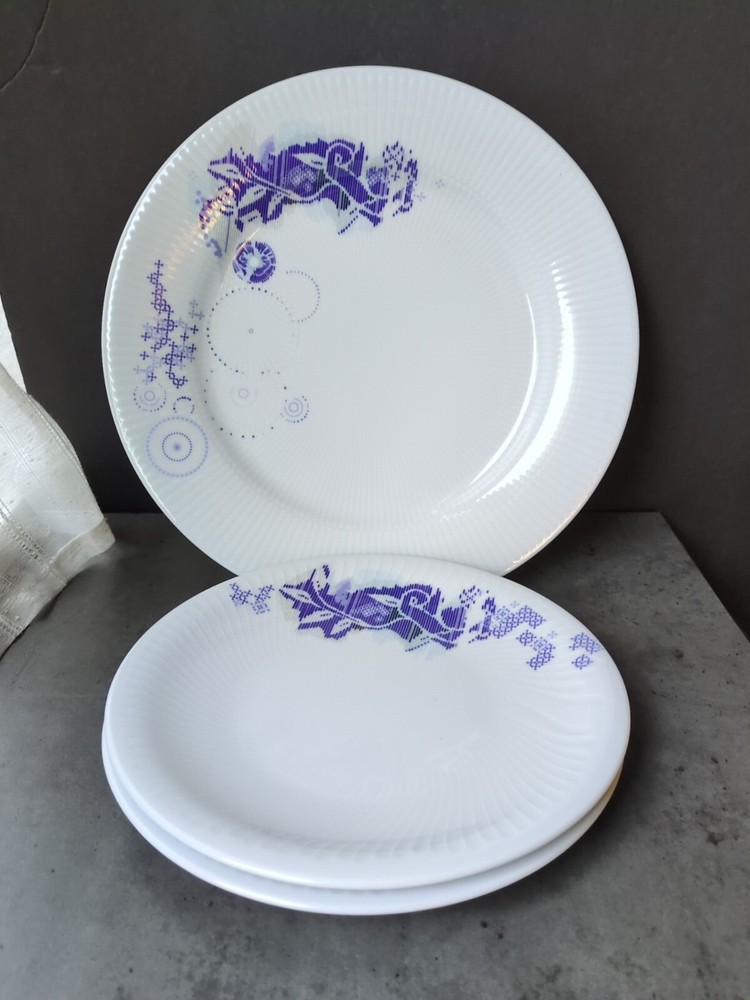 3 Kahla Marisol Blue Plates, 1 Dinner 10 7/8
