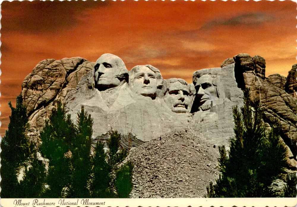 Mount Rushmore National Monument, South Dakota, America, Rapid City Postcard