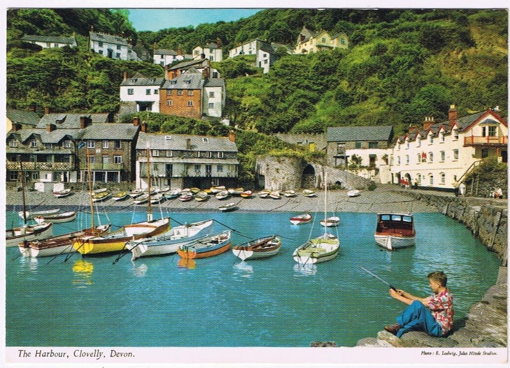 Postcard The Harbour Clovelly Devon England UK