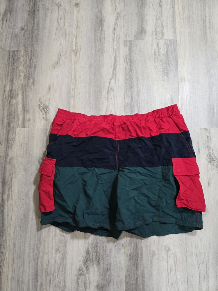 L.L. Bean lined cargo drawstring   Mens Athletic Shorts Size XL color block