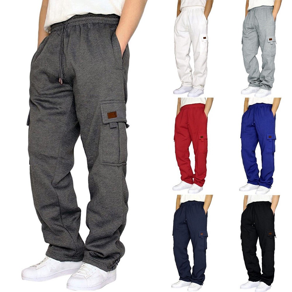 Men's Casual Loose Trousers Sweatpants Jogging Sweatpants Padded Pants Work Pant