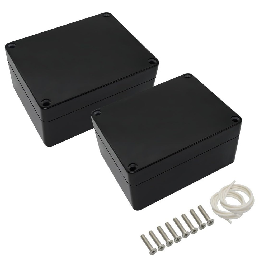 ABS Plastic Electrical Project Case Power Junction Box Project Box Black 4.5