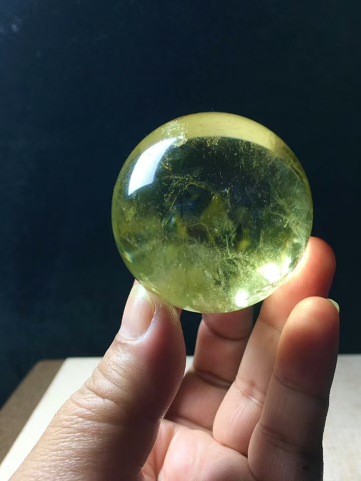 Natural Citrine Quartz Crystal Sphere for Reiki Healing 53mm