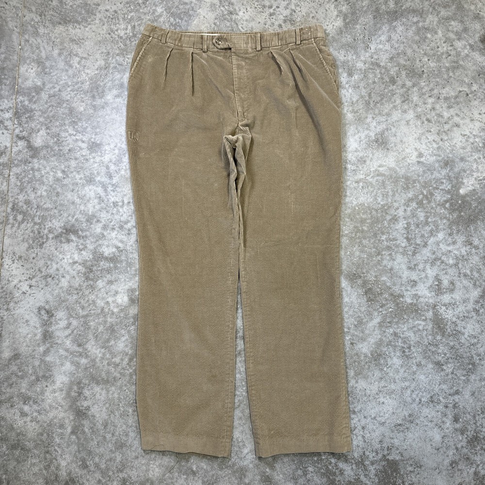 Vintage LL bean pants mens 40 x 33 Corduroy 90s USA made tan brown outdoors