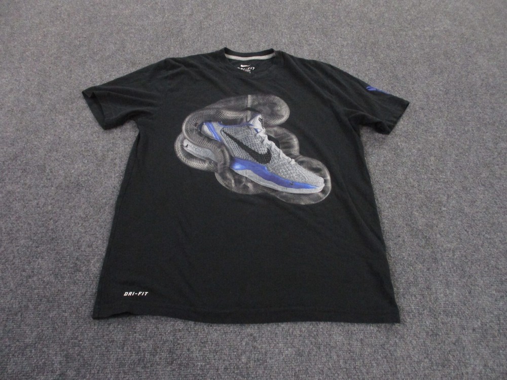 Nike Shirt Adult M Black Kobe Bryant Mamba Graphic Snake Sneaker Basketball Mens