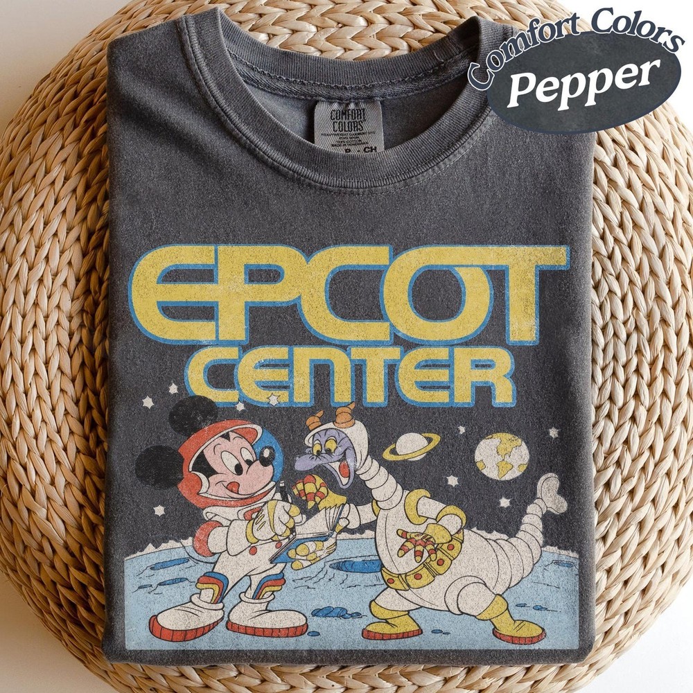 Vintage Comfort Colors Disney Epcot Mickey & Dragon Figment Astronaut 1982 Shirt