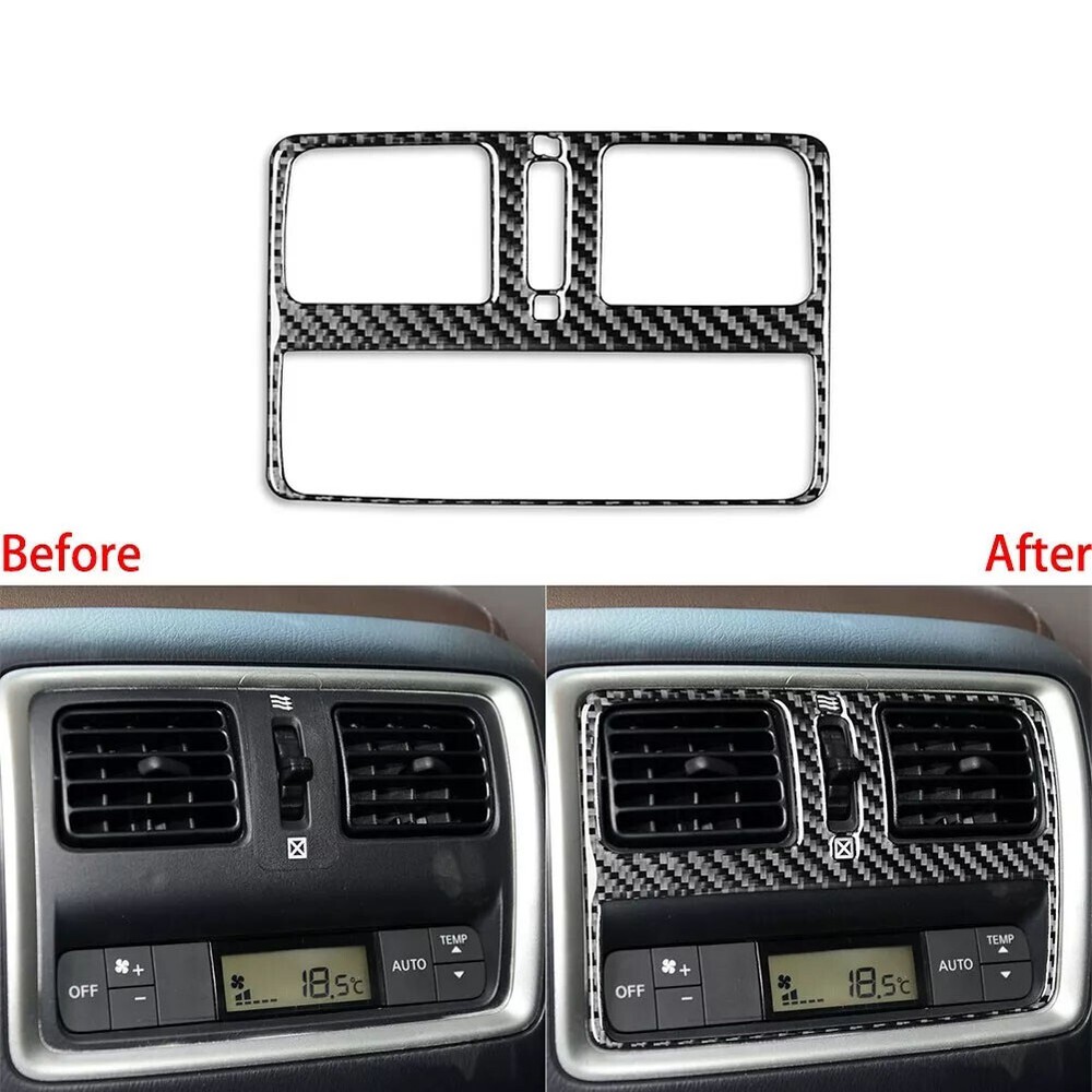Carbon Fiber Interior Rear AC Air Condition Vent Outlet Trim For JX35 QX60 13-16
