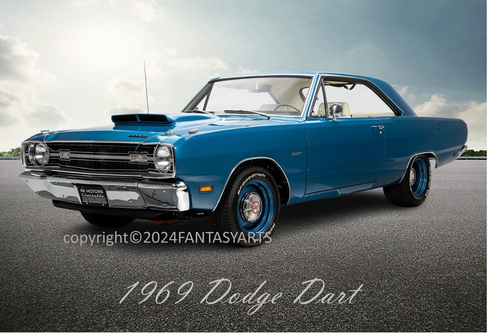 1969 Dodge Dart Muscle Car Large Poster Sized Glossy Photo Print 13
