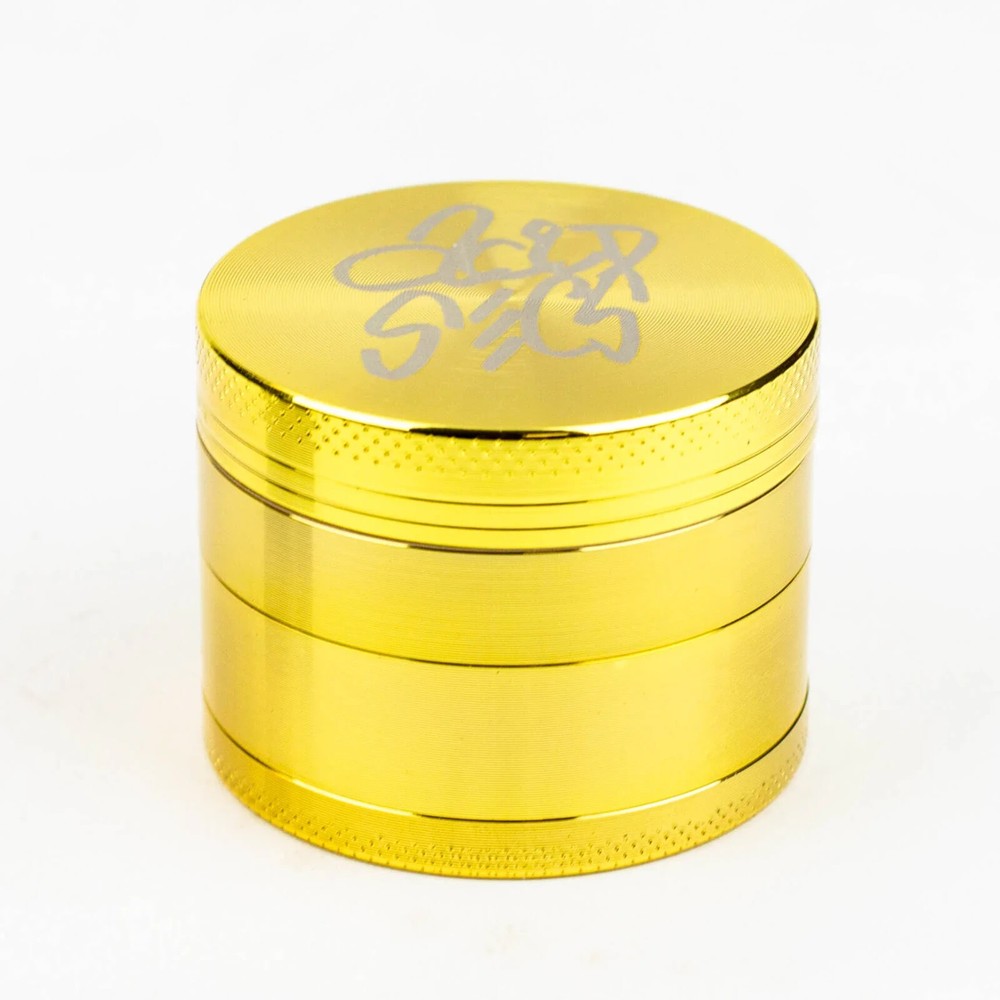 Acid Secs 4-Layers 50mm GOLD Metal Herb Grinder with Kief Scraper-image