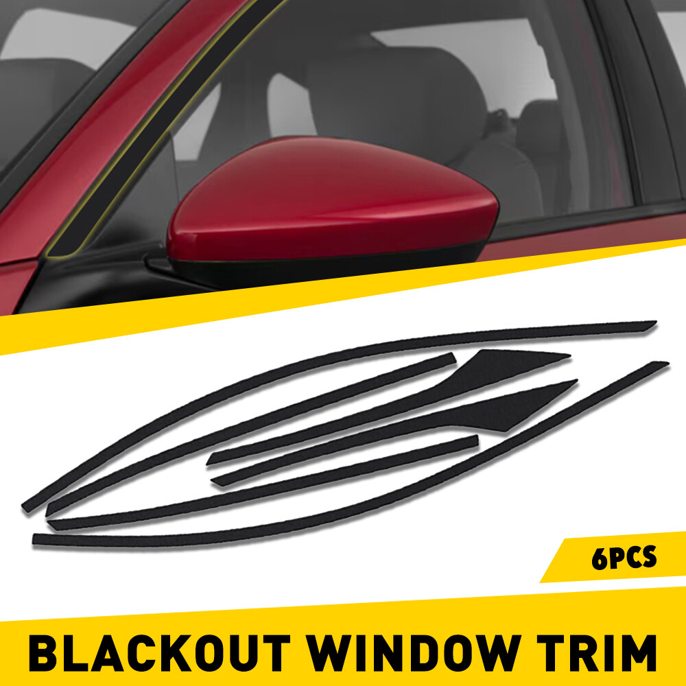 For 2018-2022 Honda Accord Sedan Black 6PCS Delete Chrome Blackout Window Trim