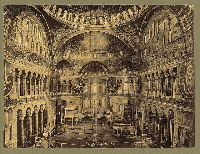 Sainte Sophie,Ayasofya Mosque,Church of Hagia Sophia,Istanbul,Turkey,1888-1910