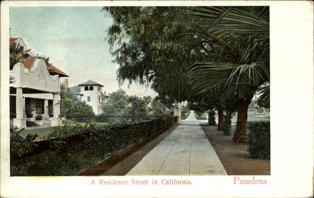 Residence Street in Pasadena California ~ Rieder 103 ~ UDB c1905 postcard