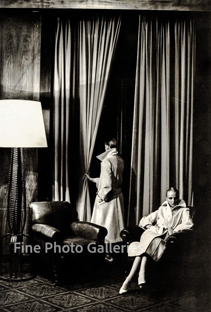 1970s Vintage HELMUT NEWTON Fashion Female French Paris Duotone Photo Art 12X16